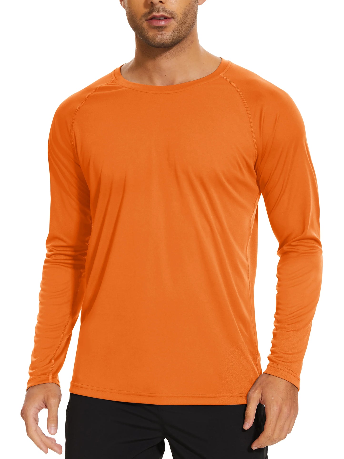Men's Sun Protection T-shirts Summer UPF 50+ Long Sleeve Performance Quick Dry Breathable Hiking Fish T-shirts UV-Proof