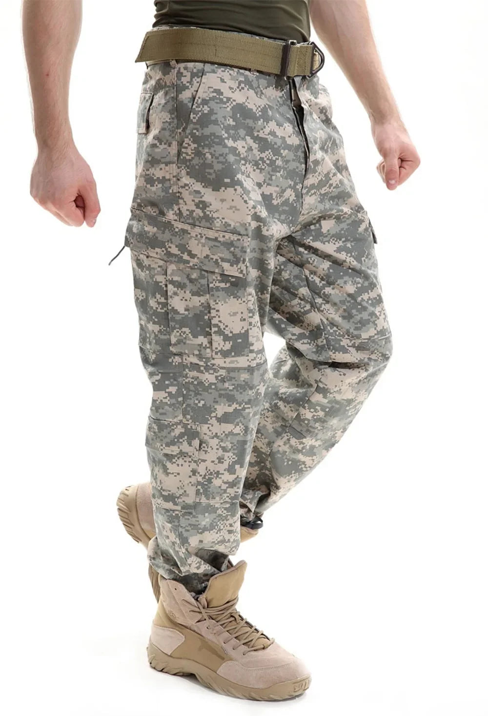 Men's Uniform Camouflage Tactical Multicam Cargo Pants Army Combat Long Trousers Fisthing Climbing Hunting Pants