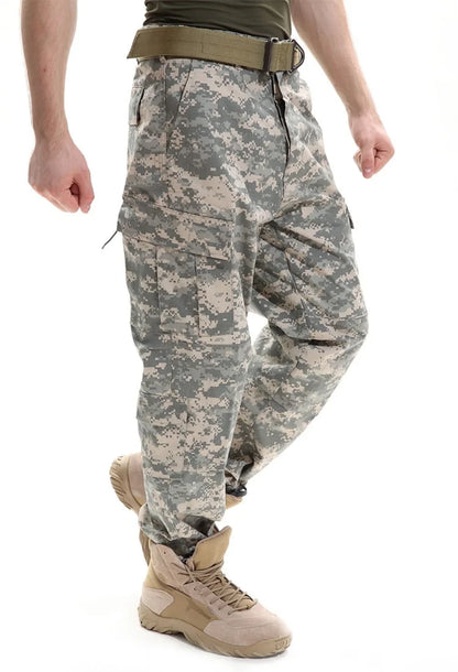 Men's Uniform Camouflage Tactical Multicam Cargo Pants Army Combat Long Trousers Fisthing Climbing Hunting Pants