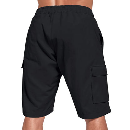 Casual Shorts Men Pants Men Sweatpants Joggers Fitness Clothing Multi-Pocket Work Shorts Relaxed-Fit Linen Pantaloncini Uomo