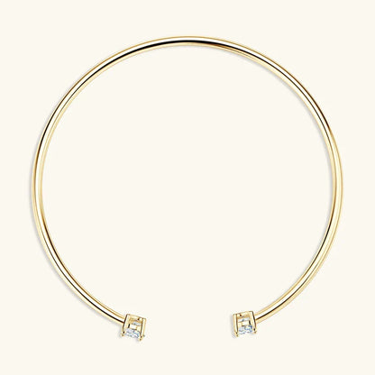5mm 0.5ct D Moissanite Diamond Cuff Bangle for Women Wedding Bracelet Real Silver 925 Open Bangle Engagement Fine Jewelry