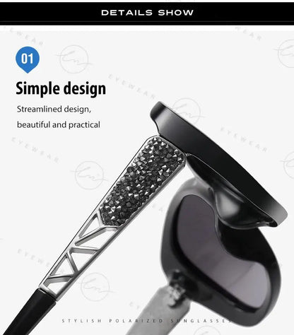 2024 Women's Sunglasses Gradient Polarized Lens Luxury Design Ladies Elegant UV400 Fashion Eyewear Lunette De Soleil Femme
