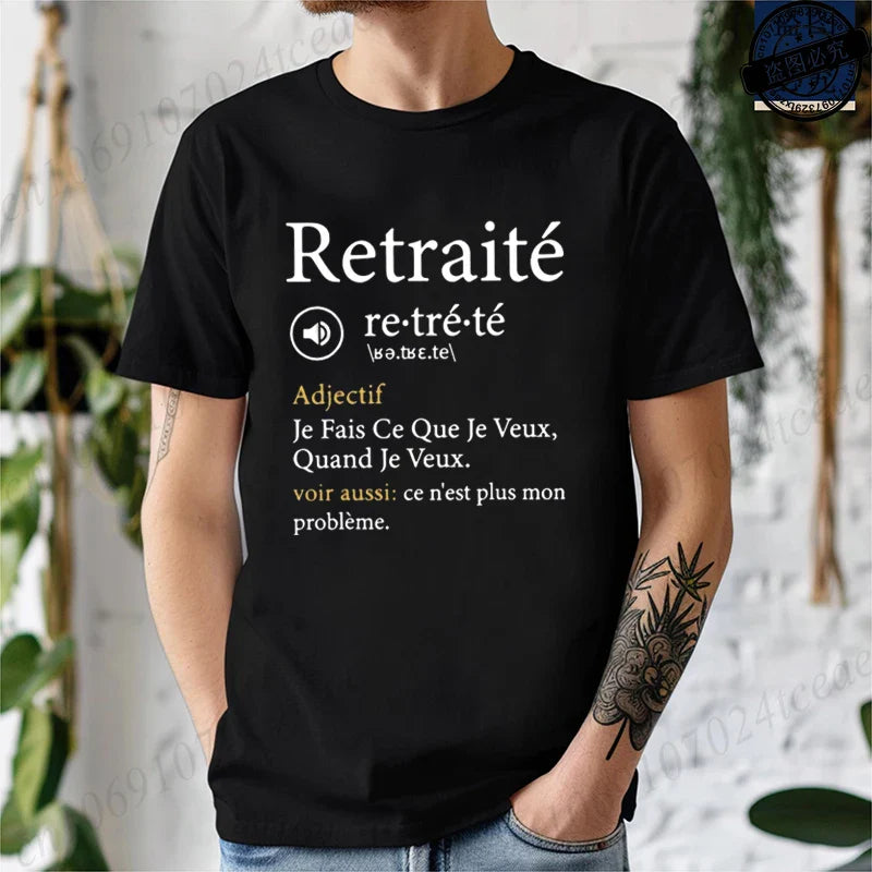 This Is No Longer My Problem Retirement T Shirt Harajuku Casual Fashion Loose Tee Tops Funny French Humnor Retired Papa T-shirt
