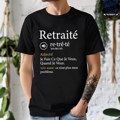 This Is No Longer My Problem Retirement T Shirt Harajuku Casual Fashion Loose Tee Tops Funny French Humnor Retired Papa T-shirt