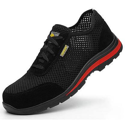 summer work shoes with protection security shoes men breathable safety shoes lightweight work shoes with steel toe work sneakers