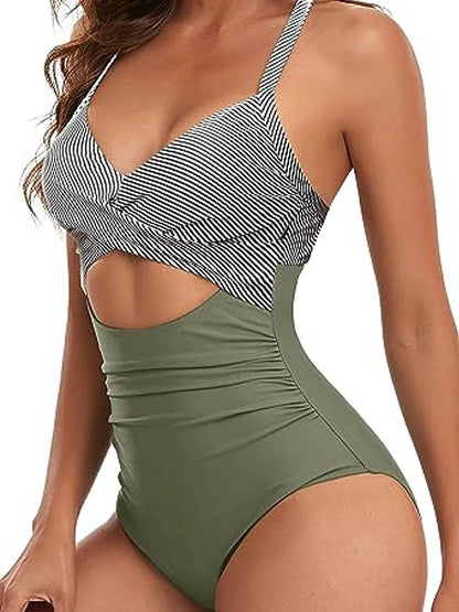 2026 Plain Ruched Swimsuit Women One Piece Solid Swimwear Female Beachwear Bathers Bathing Swimming Swim Bodysuit Summer