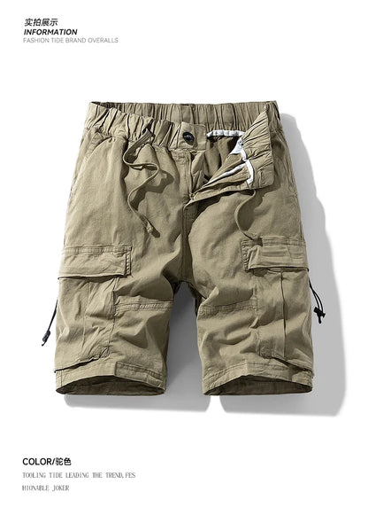 Men Multi Pocket Loose Cargo Pants Men Thin Breathable Casual Outdoor Male Shorts Men Summer Shorts New Trendy Sports Shorts