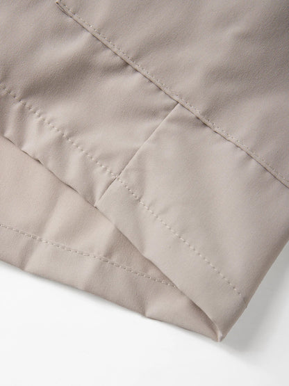 Men's Casual Shorts Business Social Quick Dry Shorts Breathable Relaxed with Zip Pocket Design Solid Color Shorts Streetwear
