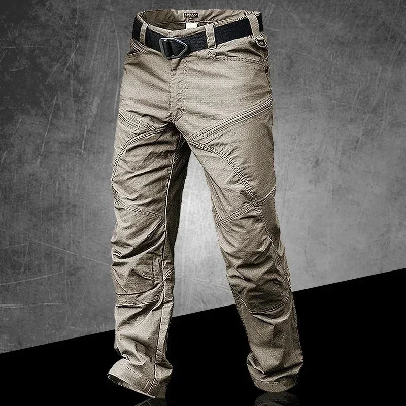 Stretch Hiking Pants Men Water Resistant Rip Stop Cotton Outdoor Work Cargo Pants Multi-Pocket Lightweight Combat Tactical Pants