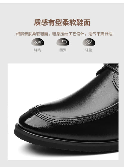 Spring Summer Hallow Dress Shoes for Men Solid Color Fashion Business Casual Shoes Male British Lace Designer Leather Shoe Man