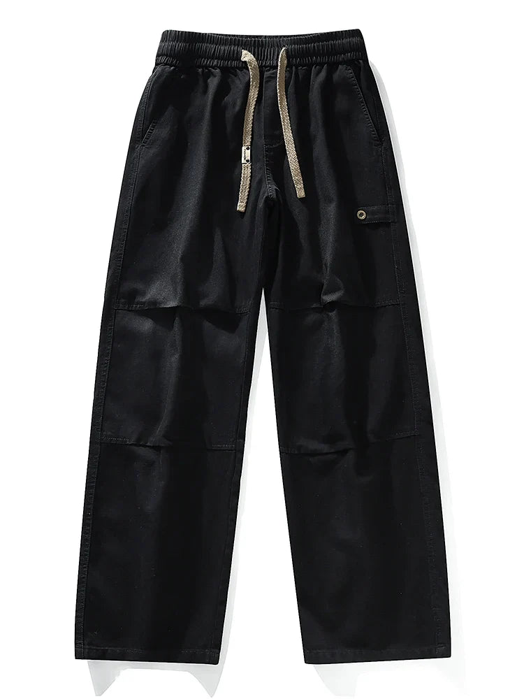 Men's Cargo Jeans 2026 New Spring Summer Wide Leg Denim Pants Straight Baggy Jeans Asian Size L-5XL