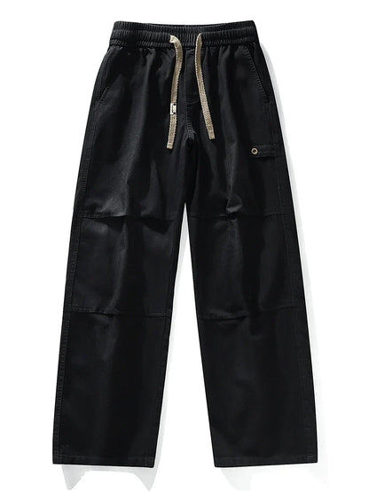 Men's Cargo Jeans 2026 New Spring Summer Wide Leg Denim Pants Straight Baggy Jeans Asian Size L-5XL