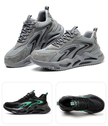 New 2023 Fashion Lightweight Security Protective Safety Wrok Shoes For Men Anti-smashing Sneakers Breathable Male Footwear
