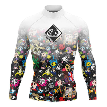 Men's Long Sleeve Snorkeling Surfing Shirt Rashguard Diving UV Protection Beach Sunwear Swimwear UPF Gym Clothes