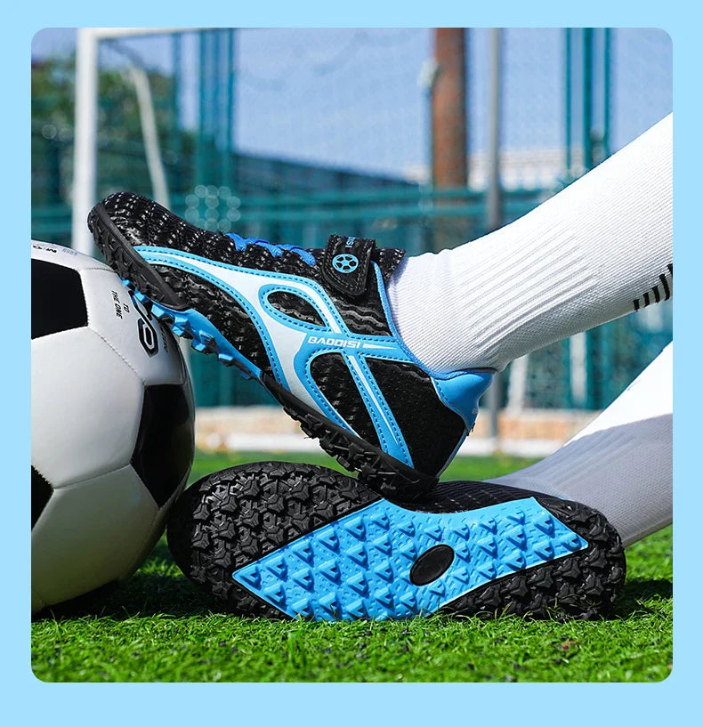 Kids Soccer Shoes Boys Grils Football Boots Non-Slip Training Indoor Outdoor Unisex Athletic Shoes Breathable Ultralight Sports