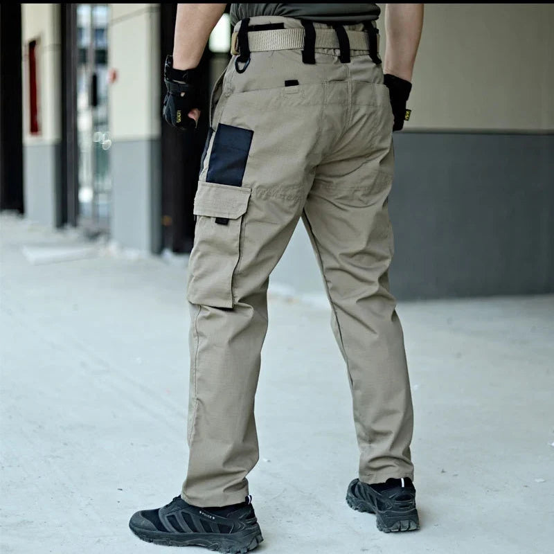 Outdoor Tactical Pants Men Casual Cargo Trousers Multi-pocket Waterproof Pant Autumn Spring Outdoor Workwear Hiking Trousers