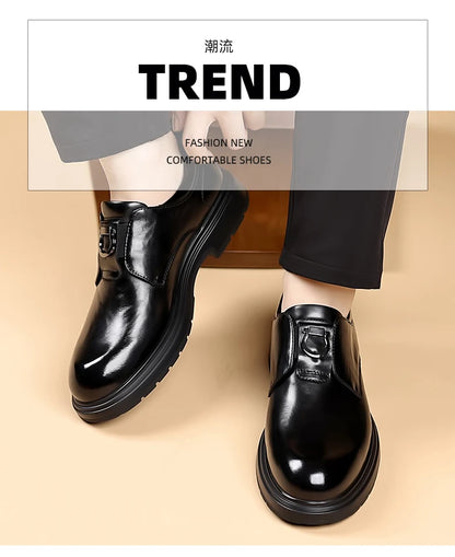 Business Men Shoes Patent Leather Man Brogues Shoes Fo Man Dress Shoe Loafers Pointed Toe Male Moccasins Plus Size Shoes for Men