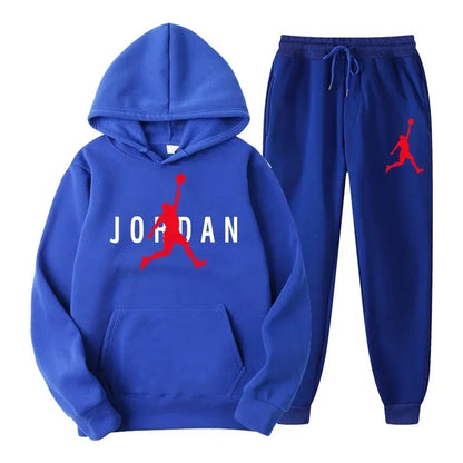 Men's Sports Shirt Hoodie Men's Set 2024 Spring Set Sports Shirt Hoodie+Sports Pants