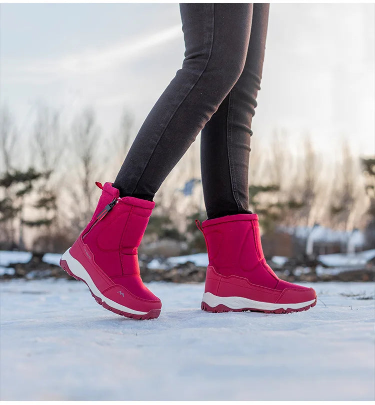 Men Boots 2026 Winter Shoes For Men Warm Snow Boots Mid-calf Men Warm Shoes Thick Plush Winter Boots For Men Women Cotton Shoes