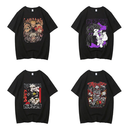 Japanese Anime Gachiakuta T-shirt Men Women T-shirt Hip Hop Y2k Female Male Clothing Harajuku High Quality Cotton Top