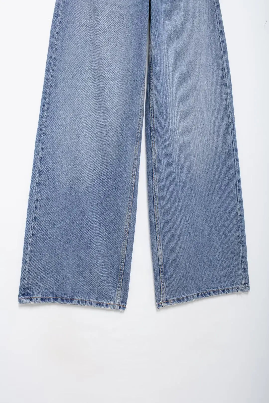 Women Fashion Denim Solid Straight Pants Jeans High Waist Full Length Casual Female Chic Lady Trousers