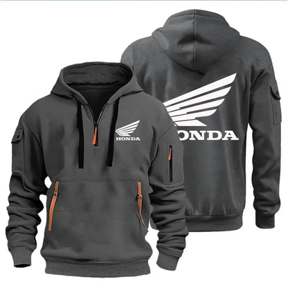 Men's Hoodies Motorcycle Jackets Honda Wings Logo Printed Sweatshirt Pullover Trendy Motorcycle Jackets for Autumn and Winter