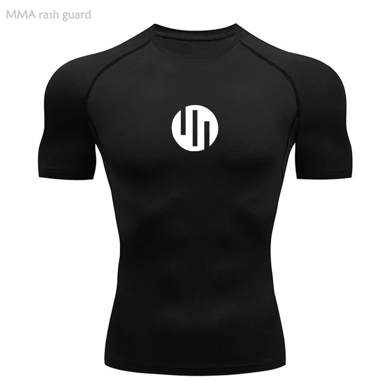 Running Men's Compression Long sleeve T-Shirt Gym Sports underwear Quick-drying Sweat-Wicking Sunscreen Second Skin Workout Men