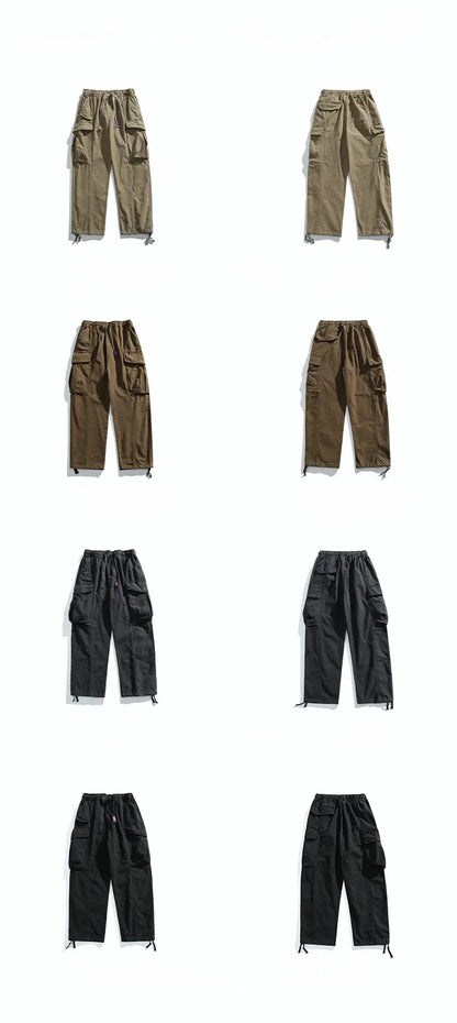 Oversized Cargo Pants For Men Multi Pocket Loose Fit Streetwear Casual American Style Korean Trendy Fashion Straight Leg Pants