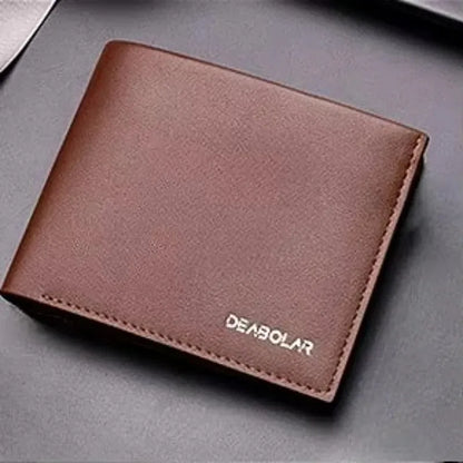 Portefeuille homme en cuir véritable Produit de qualité supérieure Portefeuilles en cuir de vachette véritable pour homme Portefeuille court noir Portefeuille Homme Petits Portefeuilles