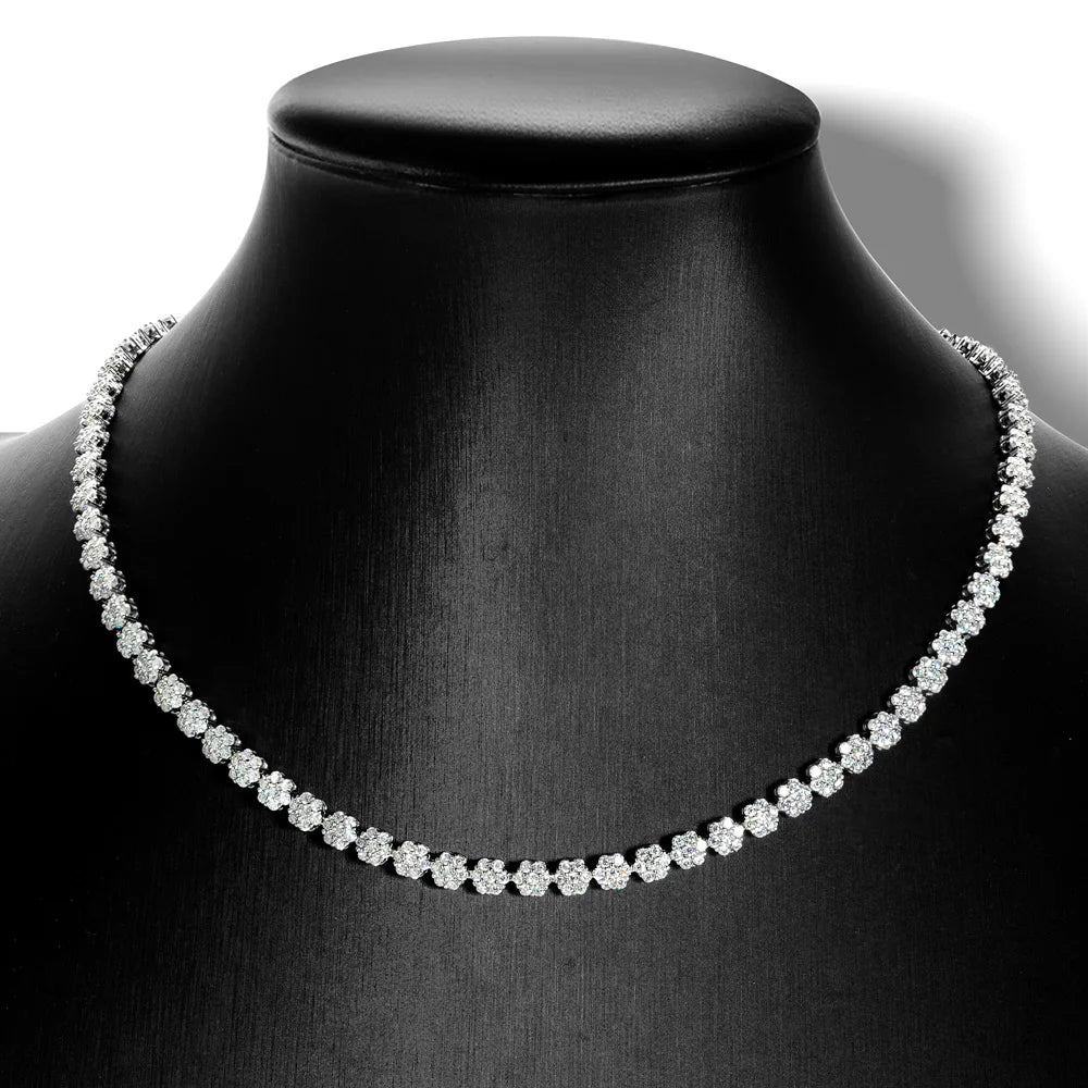 Flower Full Moissanite Tennis Bracelets 925 Sterling Silver D Color Lab Diamond for Women Hand Chain Gift Fine Jewelry GRA