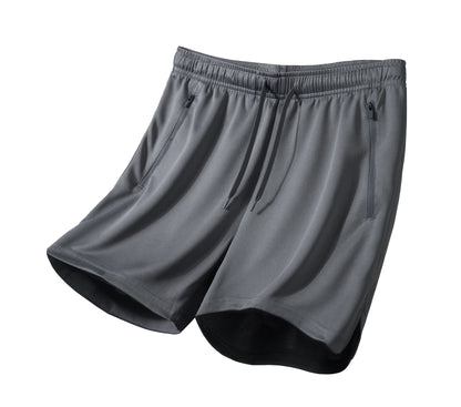 Men's Athletic Running Shorts Mesh Quick Dry Lightweight 5 inches Drawstring Gym Workout Shorts with Zipper Pockets