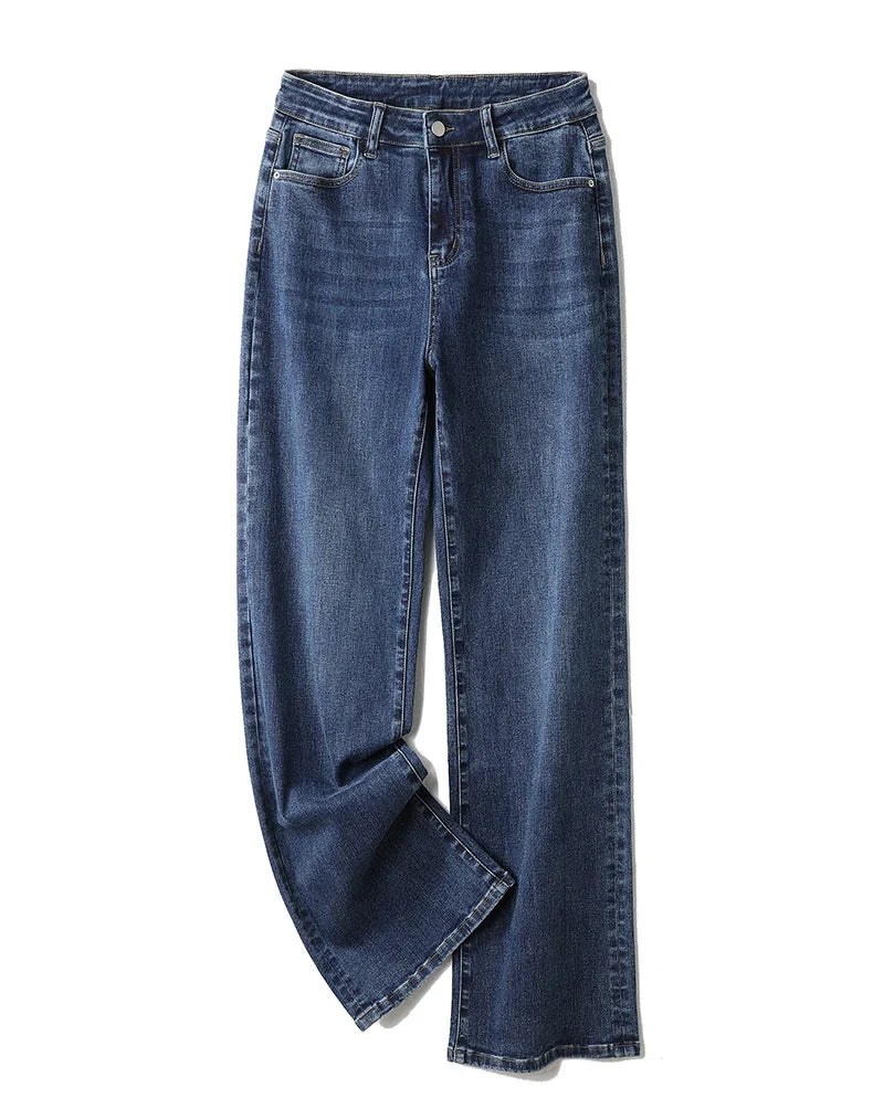 Plus Size Women Jeans Wide Leg Women Jeans Autumn Straight Lady Loose Large Size Jeans 175cms Lady Women Jeans 2023 Full Length