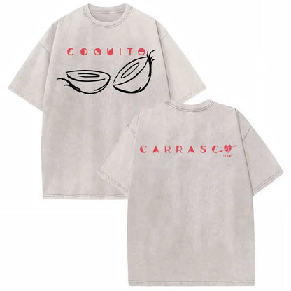 Manuel Carrasco Salvaje Desde Ia Raiz 2026 Vintage Washed T-shirt Men Women Fashion Hip Hop Punk 100% Cotton T Shirts Streetwear