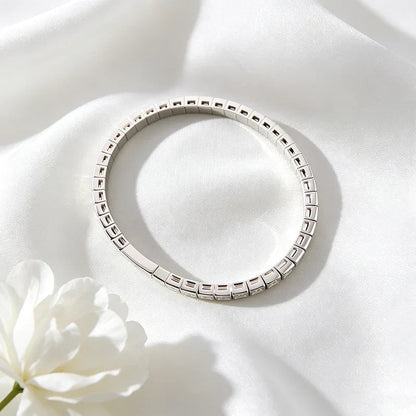 Certified D Color 2.5mm Moissanite Bangles for Women Full Diamond Men Hip Hop Tennis Bracelet 925 Sterling Silver Jewelry