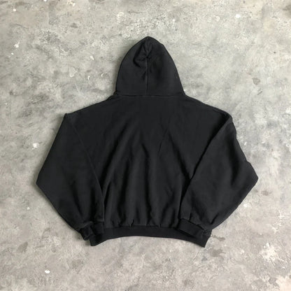 Fashion 1:1 KANYE WEST Streetwear Sweatshirt DONDA Printed Velvet Casual Loose Oversized Tops Hoodies Men