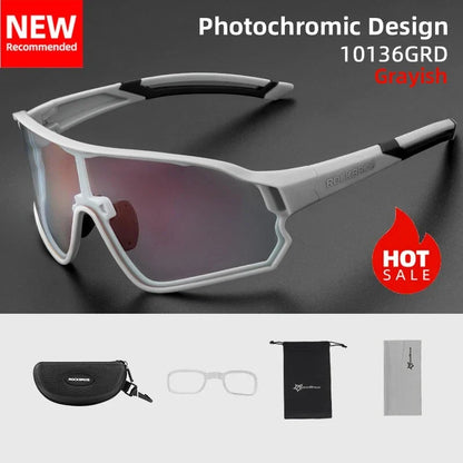 Photochromic Cycling Glasses UV400 Sunglasses Outdoor Sport Bicycle Eyewear MTB Racing Lightweight Flexible Goggles