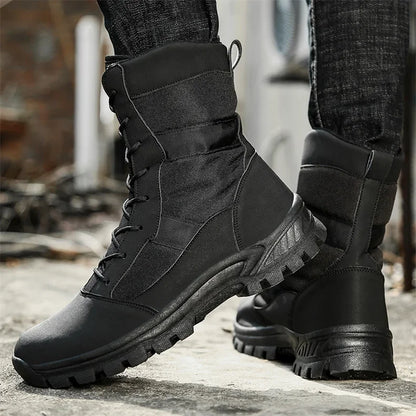2026 Men Shoes Winter Men Combat Tactical Boots Ankle Work Safety Shoes Special Force Army Boots Male Waterproof Motorcycle Shoe