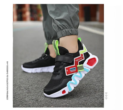 Yellow Boys Basketball Shoes Soft Non-slip Kids Sneakers Thick Sole Children Sport Shoes Outdoor Girls Trainer Basketball