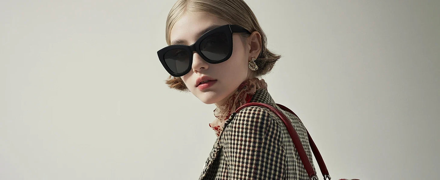 Handmade Acetate Polarized Sunglasses Fashion Square Shade UV400 Protection Sun Glasses for Women
