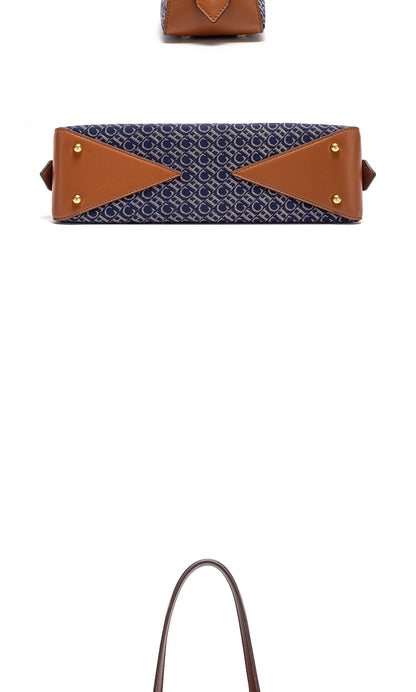 Designer Geometric Leather Totes Luxurious Bags in  Artistic Patterns Leather Ergonomic Straps Combine Modern Versatility