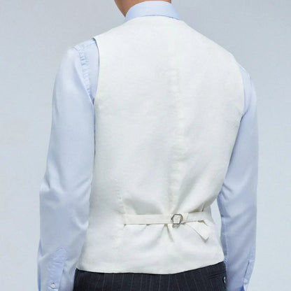 Men Vest Pink Double Breasted With Lapel Solid Waistcoat For Wedding Banquet Business Work Office Casual Daily Men Suit Vest