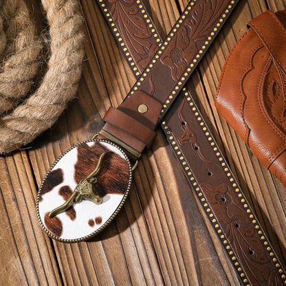 A Casual and Retro Belt, a Waist Accessory for Western-Style Clothing, Metal Buckle, PU Belt, Suitable for Both Men and Women