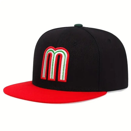 Unisex M Letter Embroidery Hip-hop Hats Outdoor Adjustable Casual Baseball Caps Sunscreen Hat