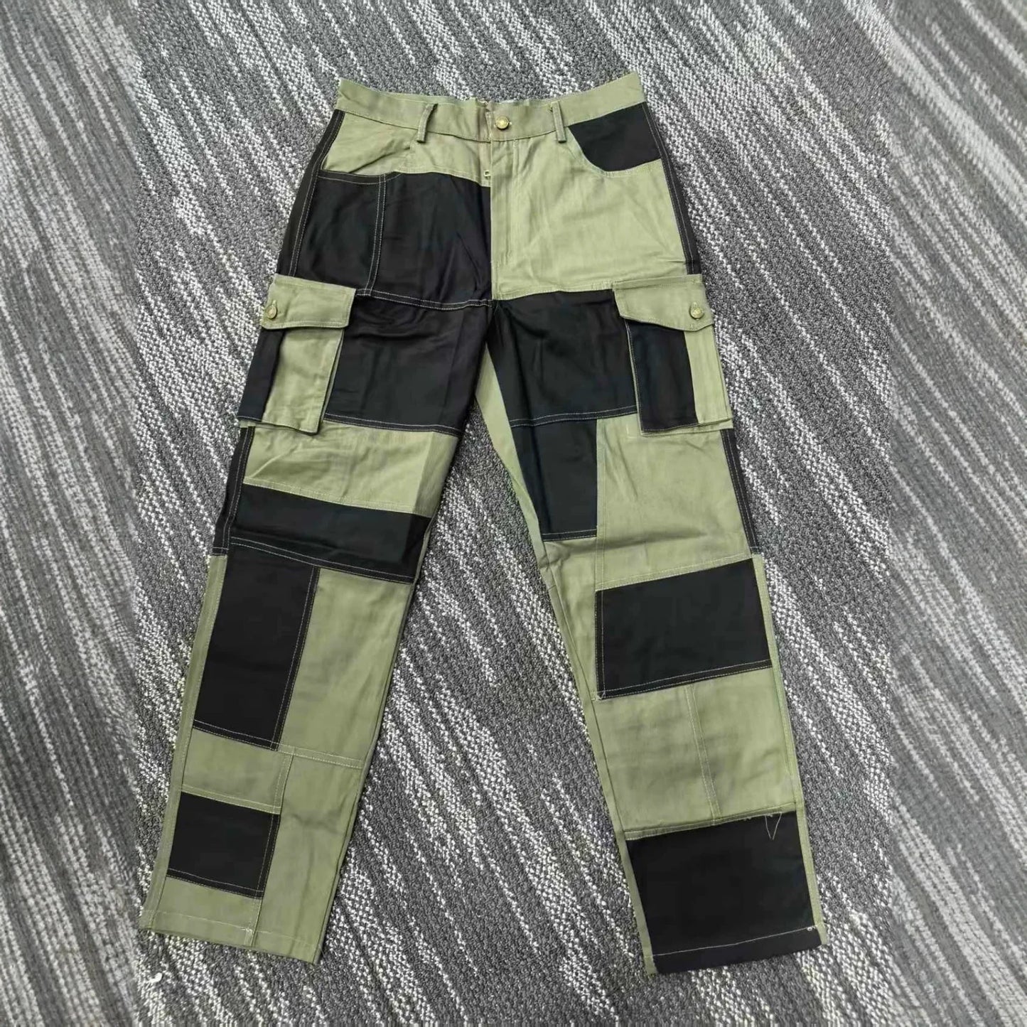 New Cotton Men Cargo Pants Khaki Casual Men Tactical Joggers Cargo Multi-Pocket Fashion Black Army Light gray Trousers Work Wear