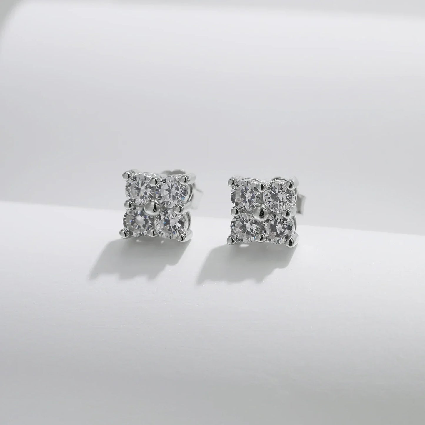 Simple D Color Moissanite 925 Sterling Silver Dazzling Lab Created Diamond Ideal Cut Stud Earrings For Women Jewelry