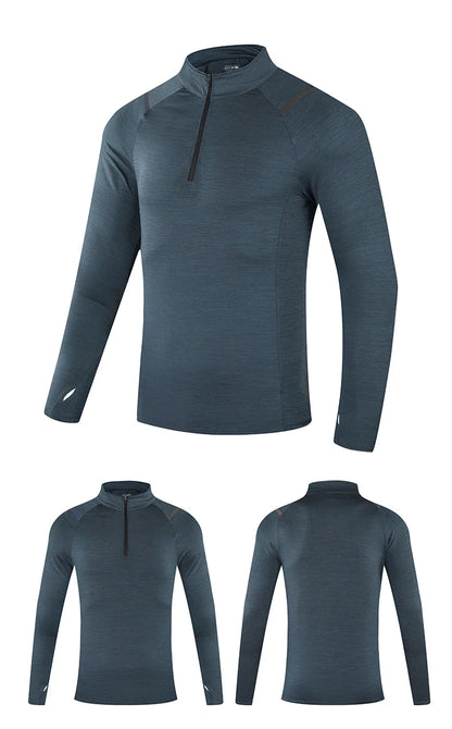 Autumn New Unisex Long Sleeve T-shirt Men Sweatshirt Fitness Shirt Tight Upperwear Anti-sweat Breathable Running Top ﻿