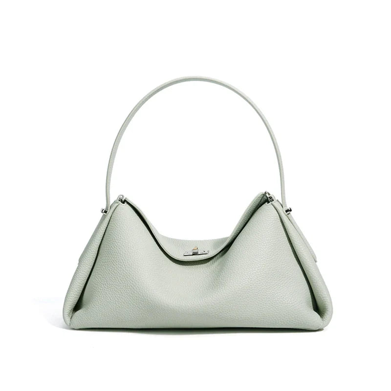 Minimalist Lady Soft Genuine Leather Pillow Crossbody Bag Women's Convertible Shoulder Bags 2026 New Chic Solid Color Handbag