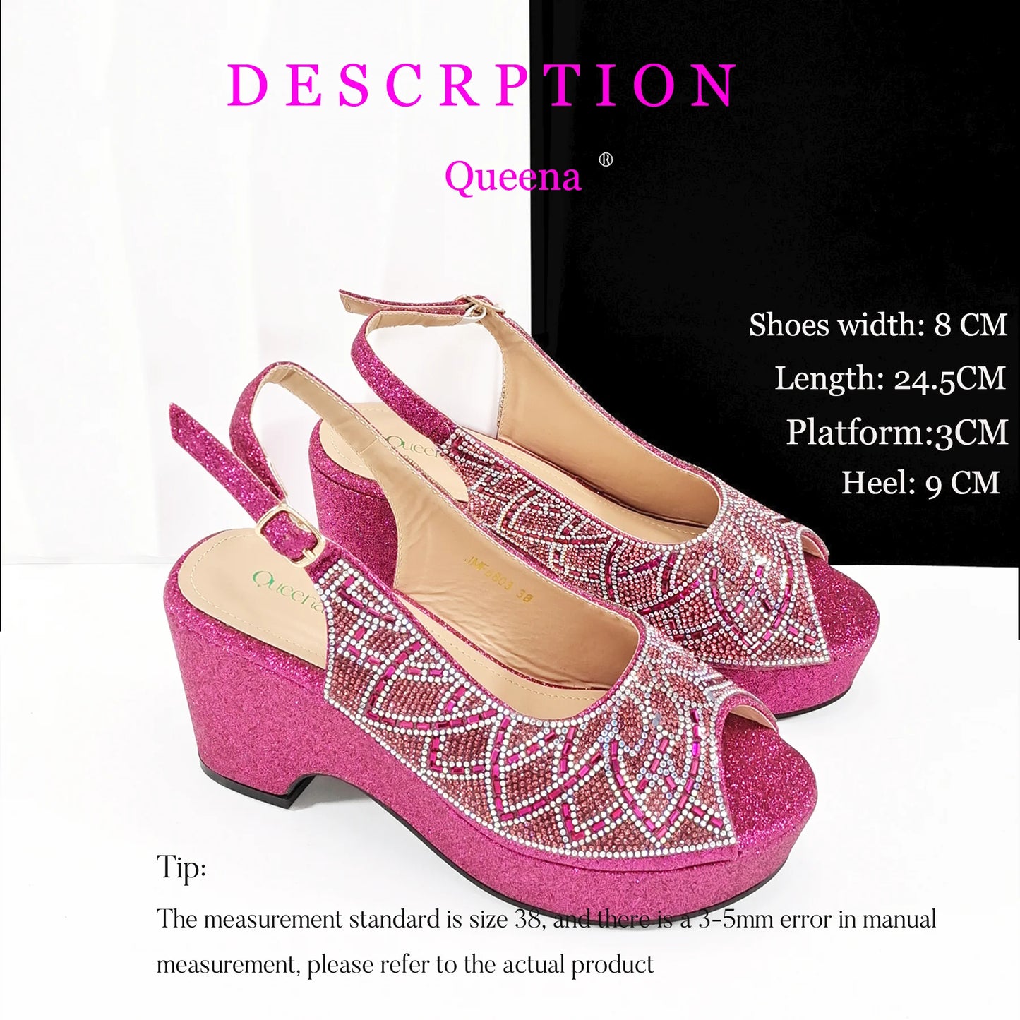 African Shoe and Bag Set for Wedding Women Shoes and Bag To Match Set with Rhinestone Italy Pumps Women Shoes Luxury