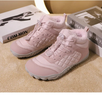 New Winter Booties Outdoor Waterproof Barefoot Boots For Men Ankle Boots Plush Warm Snow Shoes Non-slip Casual Sneakers Big Size