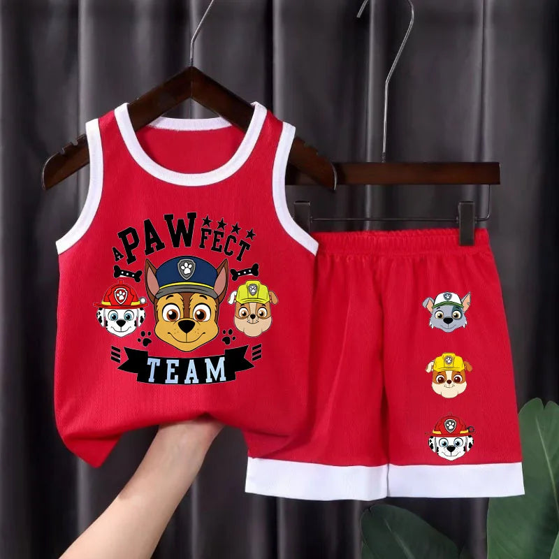 Boys Basketball Clothes Sets Summer Kids Casual Vest and Shorts Two Piece Suit Breathable Comfy Mesh Child Outfits
